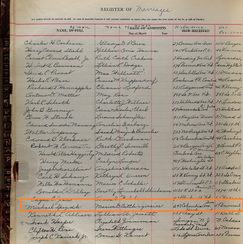 Marion Bittlingmeier and Michael Speziok Marriage Record