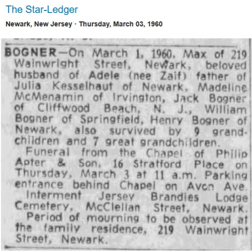 Max Bogner Obituary