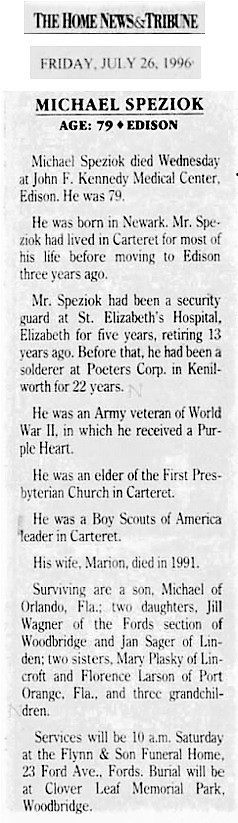 Michael Speziok Obituary