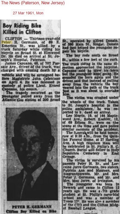Peter H. Germann Jr. Death Record