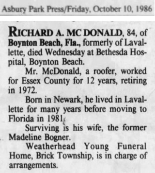 Richard A. McDonald Obituary