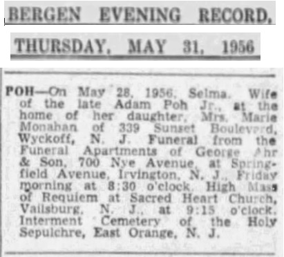 Selma Catherine Harth Poh Obituary