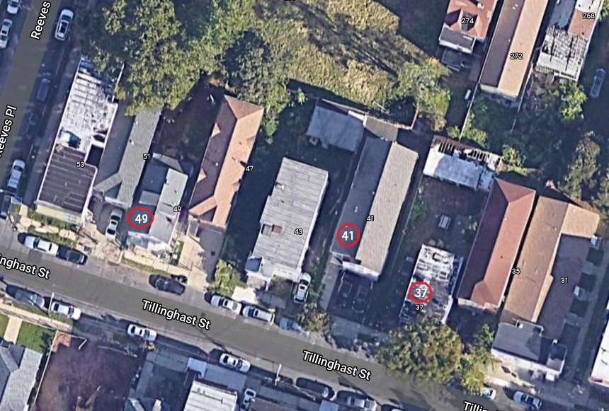 Tillinghast Street aerial view