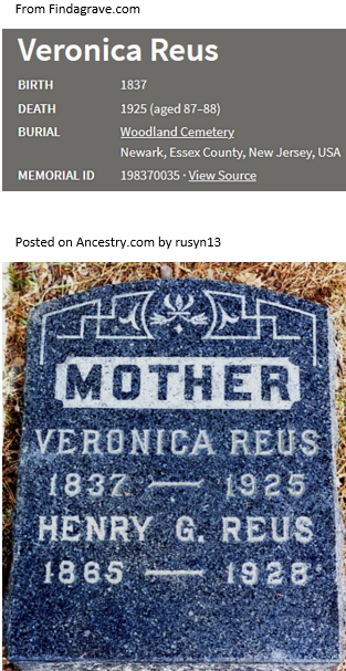 Veronica Reich Reuss Death Record