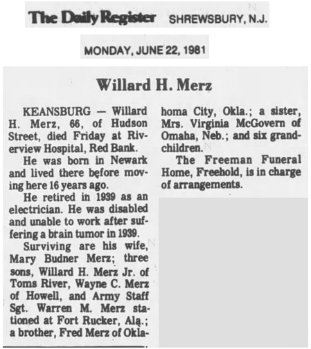 William Henry Merz Obituary