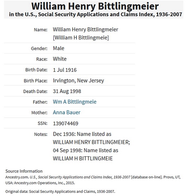 William Henry Bittlingmeier SSACI