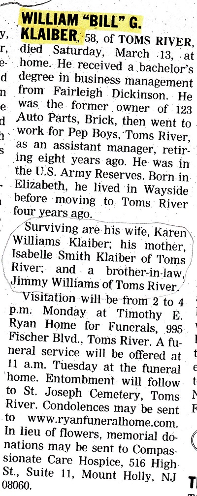 William Klaiber Obituary