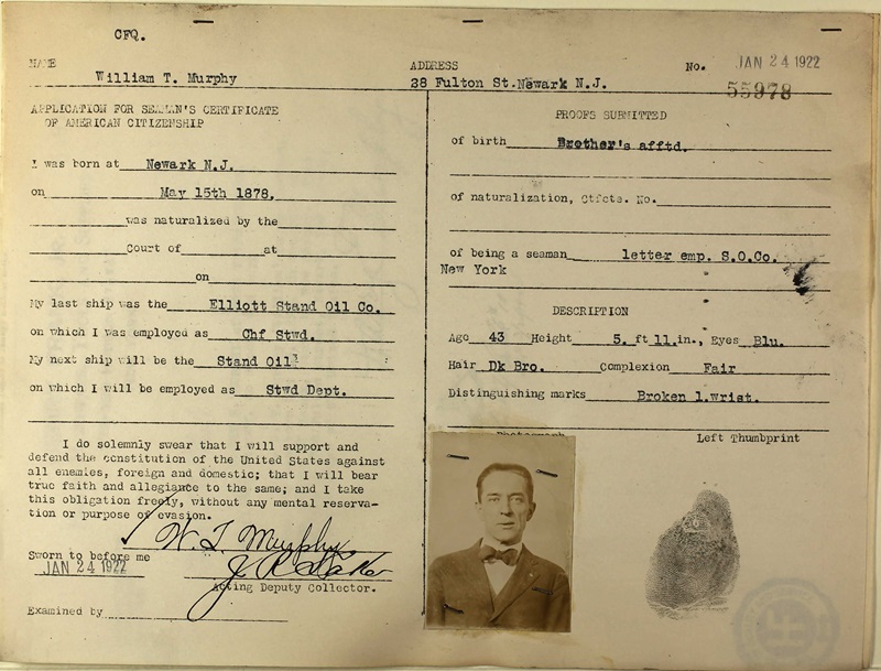 William T. Murphy Passport